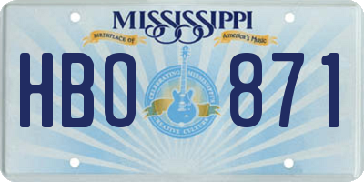 MS license plate HBO871