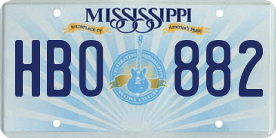 MS license plate HBO882
