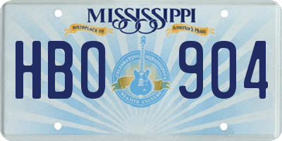 MS license plate HBO904