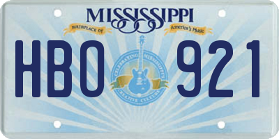 MS license plate HBO921