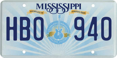 MS license plate HBO940