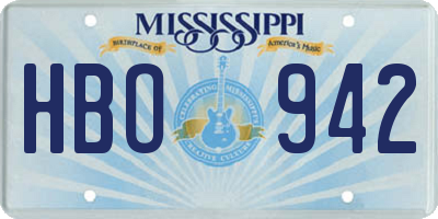 MS license plate HBO942
