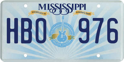MS license plate HBO976