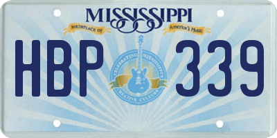 MS license plate HBP339