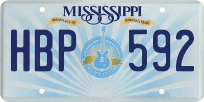 MS license plate HBP592