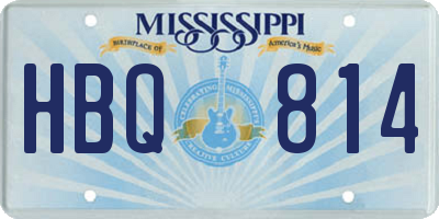 MS license plate HBQ814