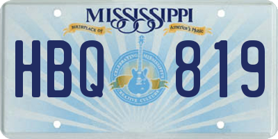 MS license plate HBQ819