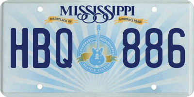 MS license plate HBQ886