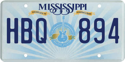 MS license plate HBQ894