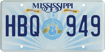 MS license plate HBQ949
