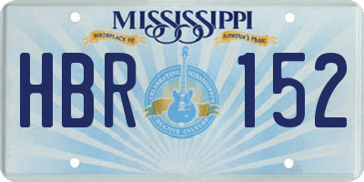 MS license plate HBR152