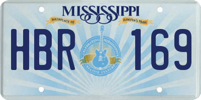 MS license plate HBR169