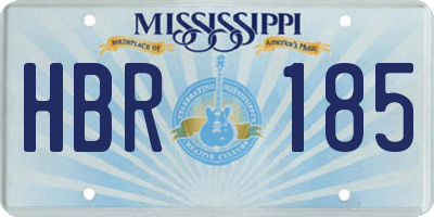 MS license plate HBR185