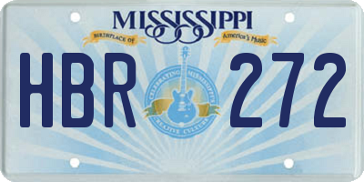 MS license plate HBR272