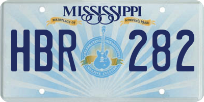 MS license plate HBR282