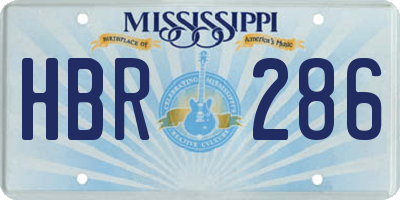 MS license plate HBR286