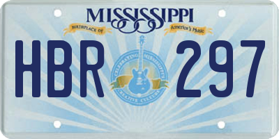 MS license plate HBR297