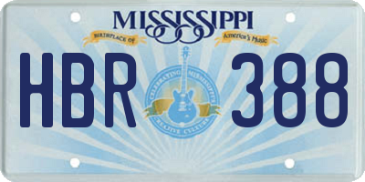 MS license plate HBR388