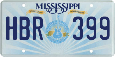 MS license plate HBR399