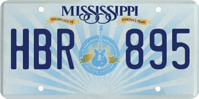 MS license plate HBR895