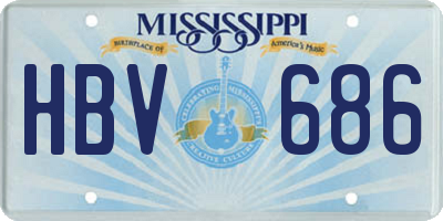 MS license plate HBV686