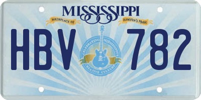 MS license plate HBV782