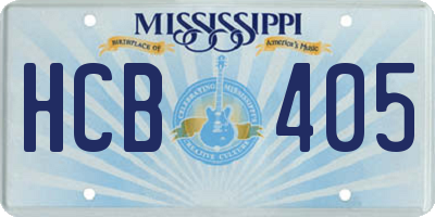 MS license plate HCB405