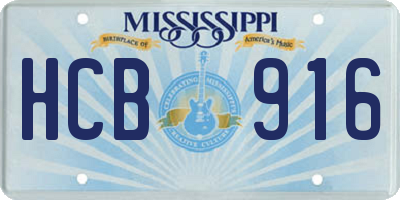 MS license plate HCB916