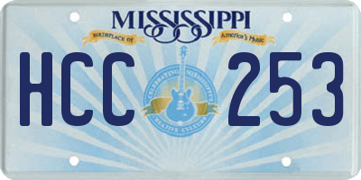 MS license plate HCC253