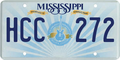 MS license plate HCC272