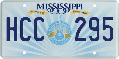 MS license plate HCC295