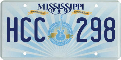 MS license plate HCC298