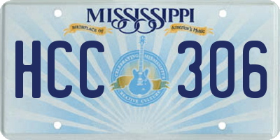 MS license plate HCC306
