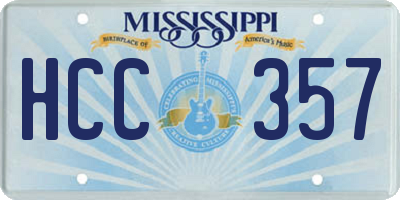 MS license plate HCC357