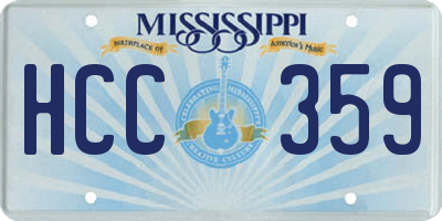 MS license plate HCC359