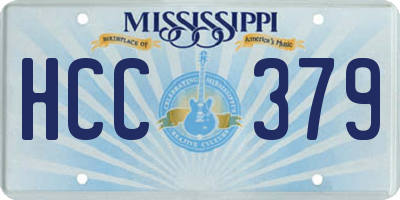 MS license plate HCC379