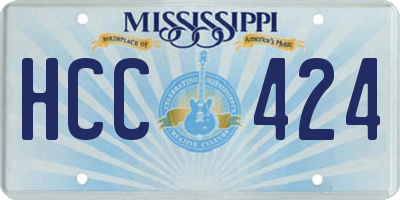 MS license plate HCC424
