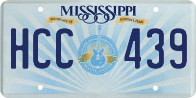 MS license plate HCC439