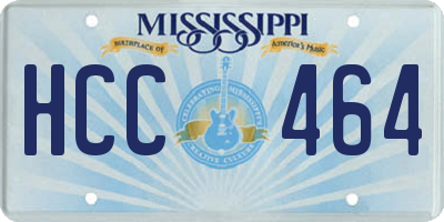 MS license plate HCC464