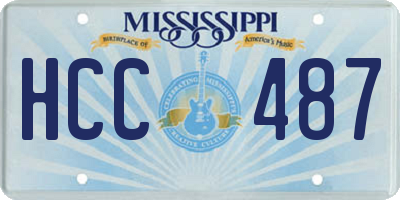MS license plate HCC487