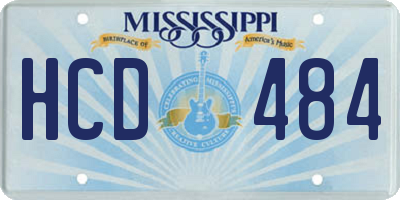 MS license plate HCD484