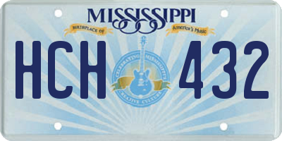 MS license plate HCH432