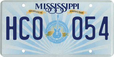 MS license plate HCO054