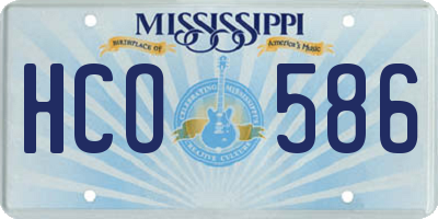 MS license plate HCO586
