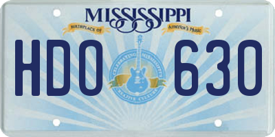 MS license plate HDO630
