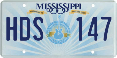 MS license plate HDS147