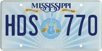 MS license plate HDS770