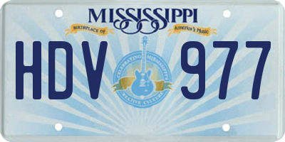MS license plate HDV977