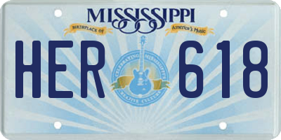 MS license plate HER618