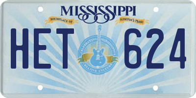 MS license plate HET624